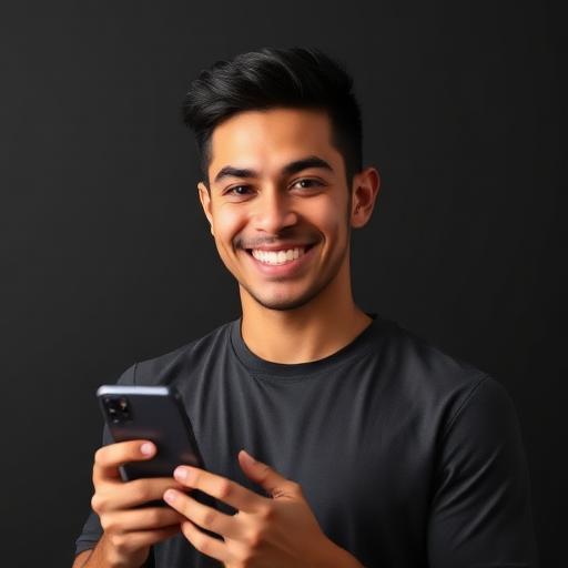 Persona enviando una remesa desde su teléfono